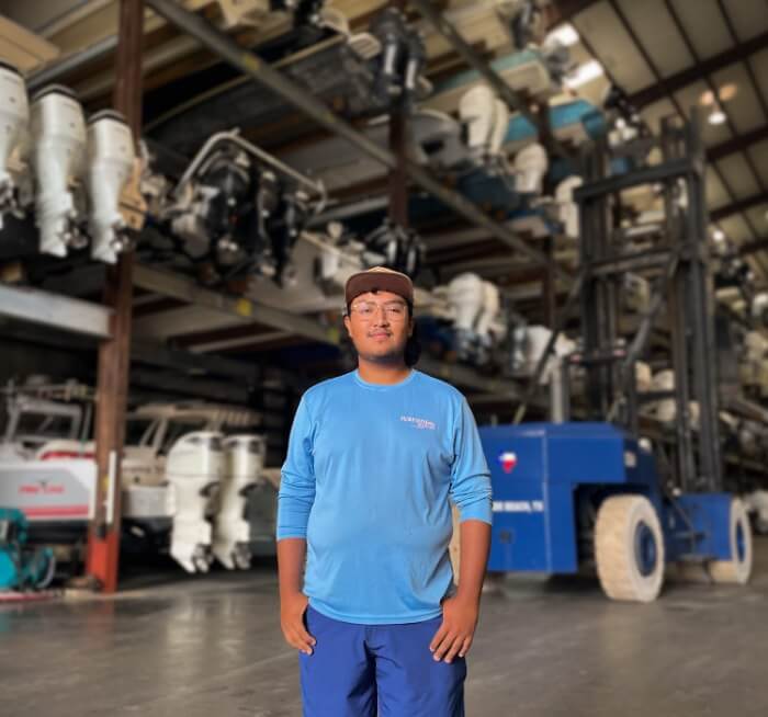Surfside Marina Forklift Operator and Boat Driver Edwin