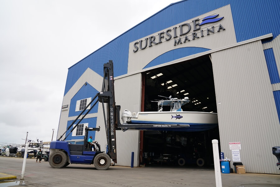 Surfside Marina indoor dry storage barn Surfside Marina indoor dry storage barn