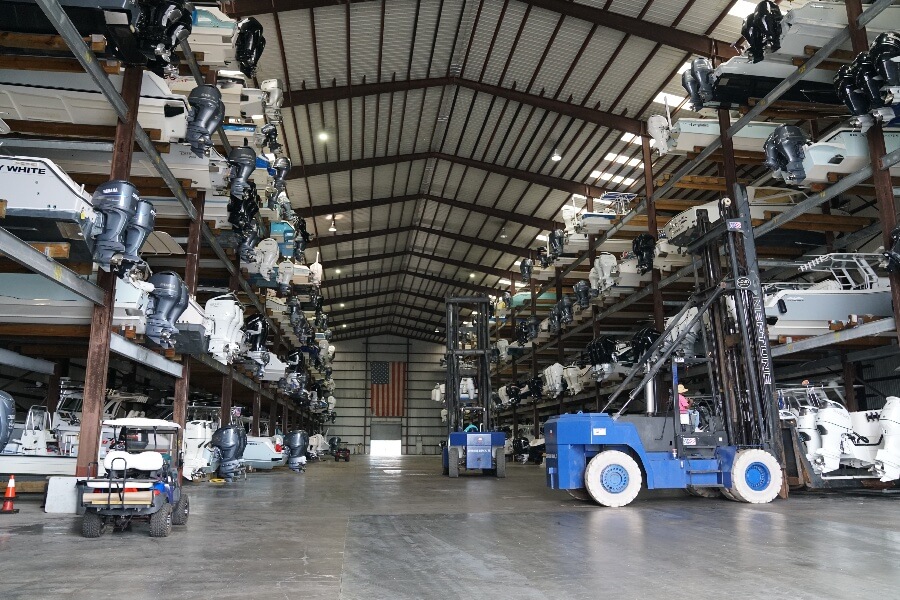 Surfside Marina indoor dry storage barn Surfside Marina indoor dry storage barn